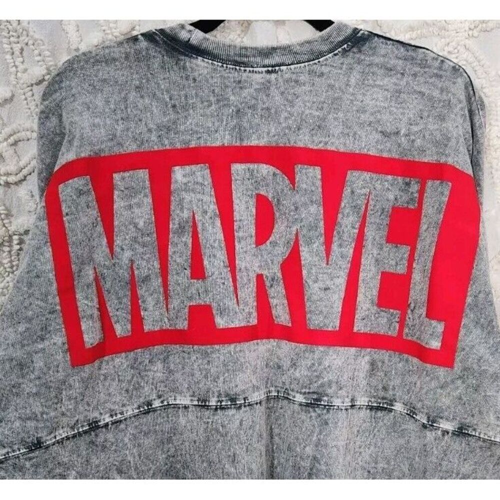Marvel Disney Spirit Jersey 2022‎ NY Comic Con Exclusive Size XL Gray Acid Wash